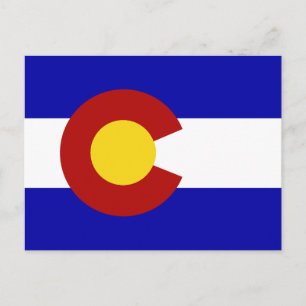Colorado flag postcard