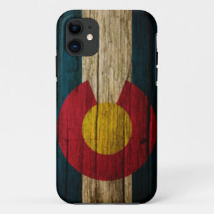 Colorado Flag rustic wood iPhone 11 Case