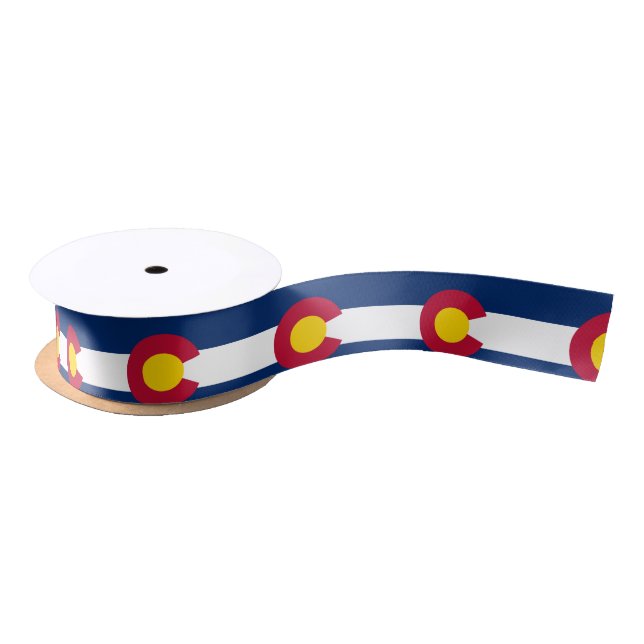 COLORADO FLAG SATIN RIBBON (Spool)