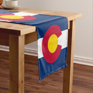 Colorado flag & Sports fan house decor / Colorado Short Table Runner