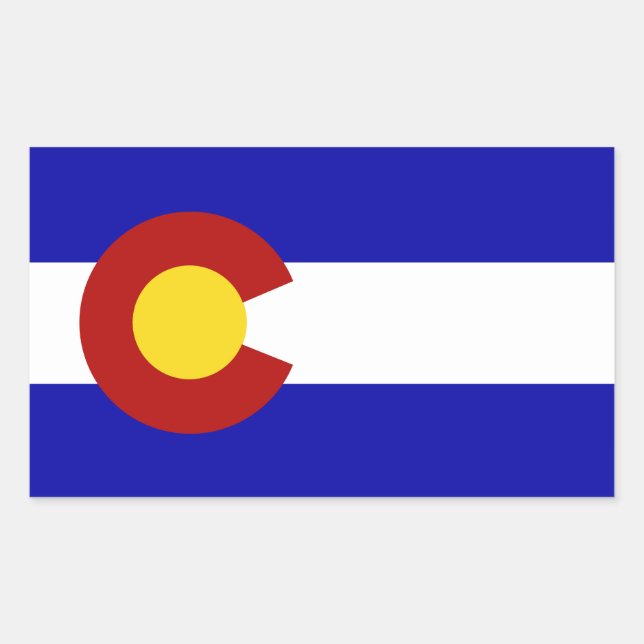Colorado flag sticker (Front)