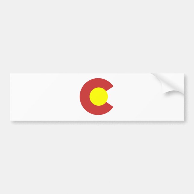 Colorado Flag Symbol Bumper Sticker (Front)