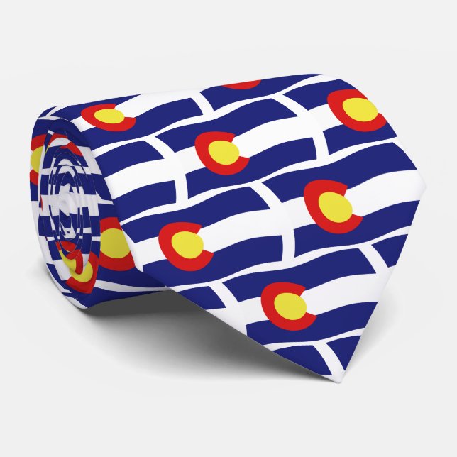 Colorado Flag Tie (Rolled)