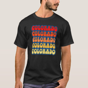 Colorado Flag Vintage Typography 70s State Pride G T-Shirt