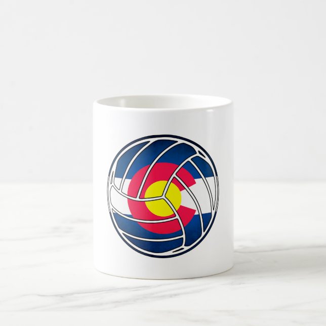 Colorado flag volleyball coffee mug (Center)