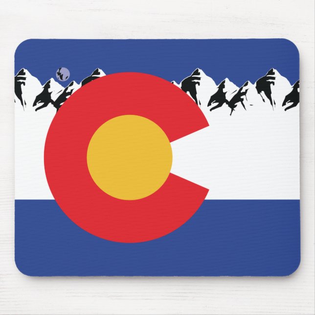 Colorado Flag with Mountains Mouse Pad (Front)