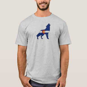 Colorado Flag Wolf T-Shirt