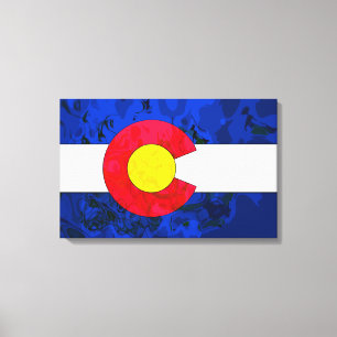 COLORADO FLAG Wrapped Canvas Print