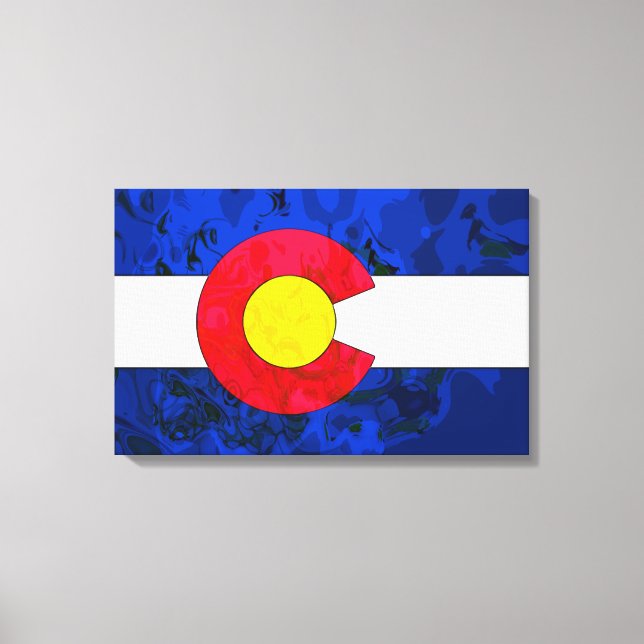 COLORADO FLAG Wrapped Canvas Print (Front)