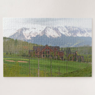 Colorado golf course and mountains, Telluride Jigsaw Puzzle