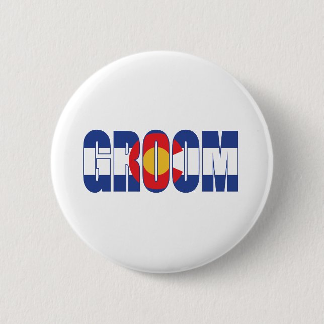 Colorado-Groom 2 Inch Round Button (Front)