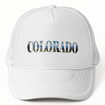 Colorado Hat Colorado mountain text