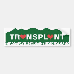 Colorado Heart Transplant Bumper Sticker