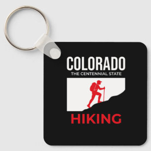 Colorado Hiking – The Centennial State USA Keychain