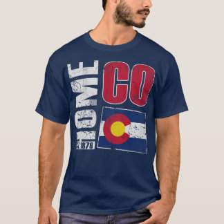 Colorado Home CO 1876 State Flag T-Shirt