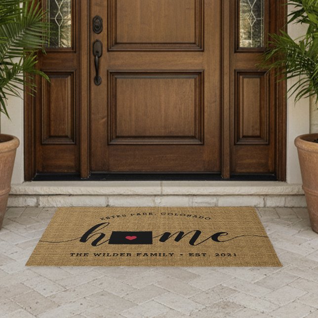 Colorado Home State Personalized Doormat (Creator Uploaded)