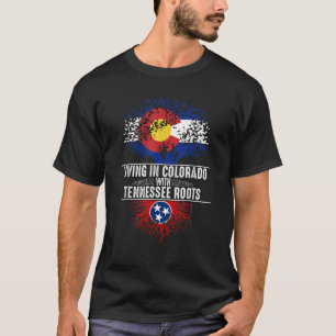 Colorado Home Tennessee Roots State Tree Flag Gift T-Shirt