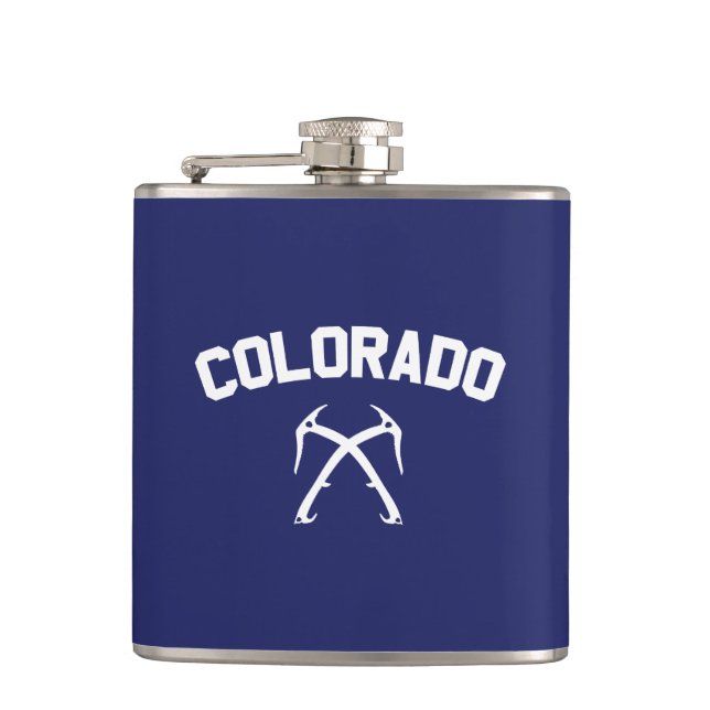 Colorado Ice Climbing Hip Flask (Front)