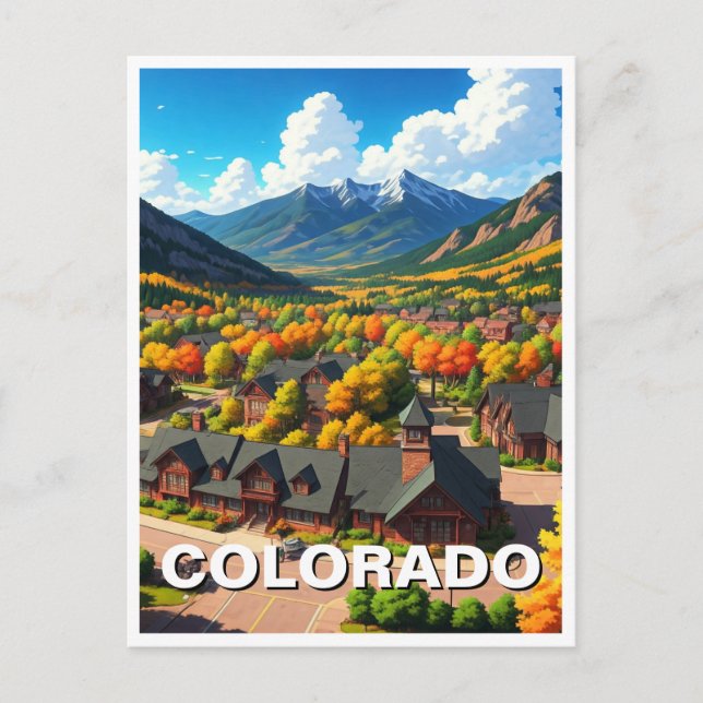 Colorado in the fall postcard (Front)