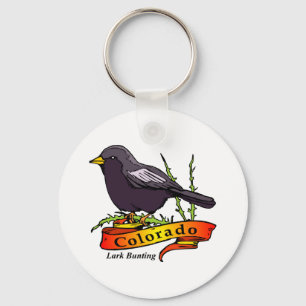 Colorado Lark Bunting Keychain
