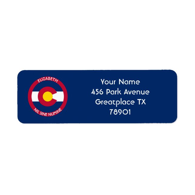 Colorado Le Drapeau Personnalisé Du Centenaire (Devant)