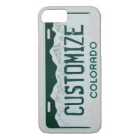 Colorado license plate customizable iPhone 7 case