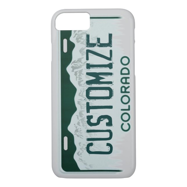 Colorado license plate customizable iPhone 7 case (Back)