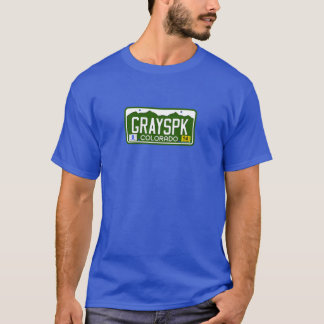 Colorado License Plate Fourteener GRAYSPK Oversize T-Shirt