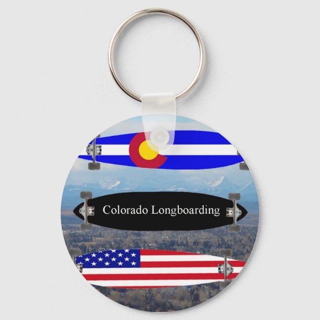Colorado Longboarding Keychain (Front)