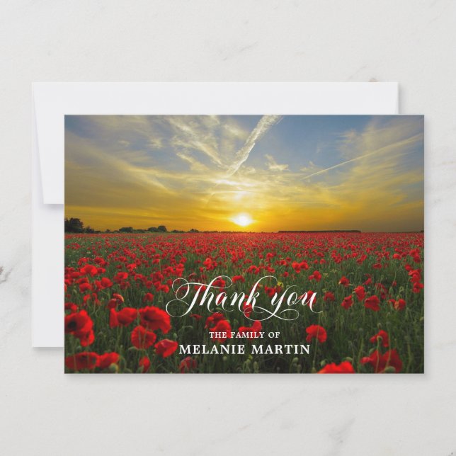 Colorado MERCI Memorial Sunset Poppies Field (Devant)