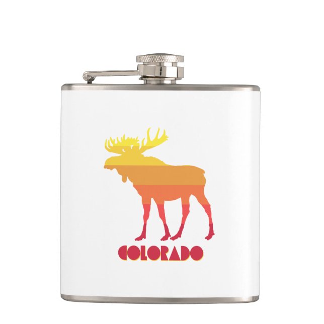 Colorado Moose Hip Flask (Front)
