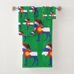 ColorADO MOOSE PORTEMENT A sANTA cLAUS casquette