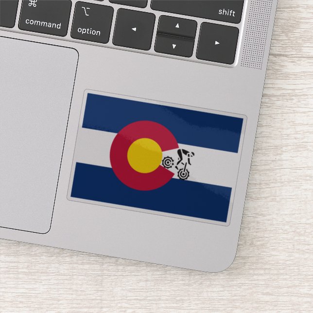 Colorado Mountain Bike Flag (Detail)