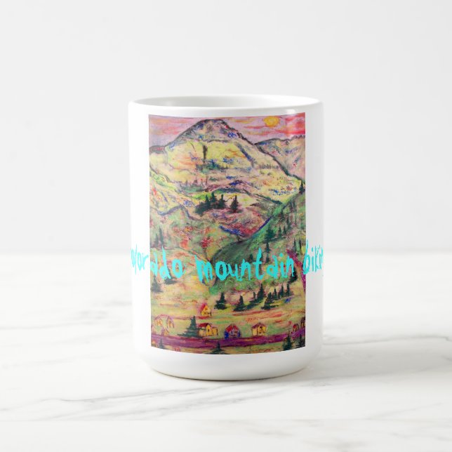 colorado mountain biking coffee mug (Center)