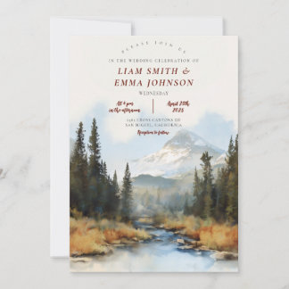 Colorado Mountain Destination Wedding Invitation
