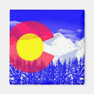 Colorado Mountain Flag Magnet