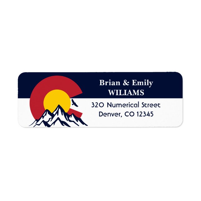 Colorado Mountain Flag Name City Street (Front)