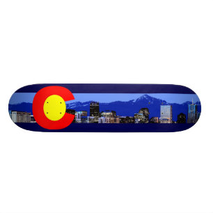 Colorado Mountain Flag Skateboard