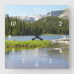 Colorado Mountain Lake Square Wall Clock