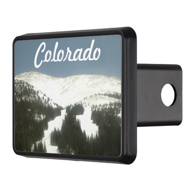 Colorado mountain scenic trailer hitch cover (Left)