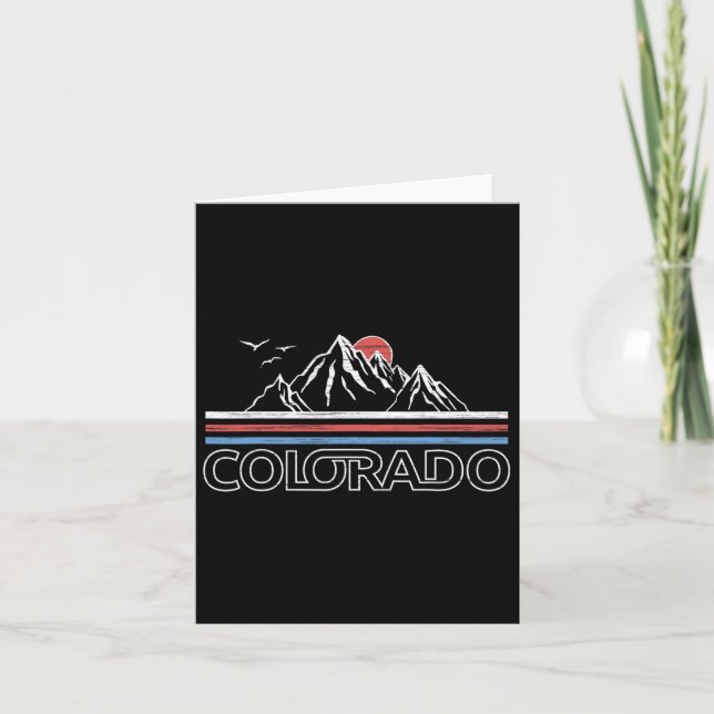 Colorado Mountain State Flag Tee Rocky Mountains S Card (Front)