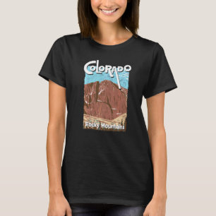 Colorado Mountain State Rocky Mountains Skiing Hik T-Shirt