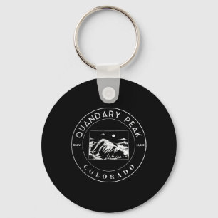 Colorado Mountain State Shape Hiking Quandary Peak Keychain
