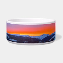 Colorado Mountain Sunrise Pet Bowl