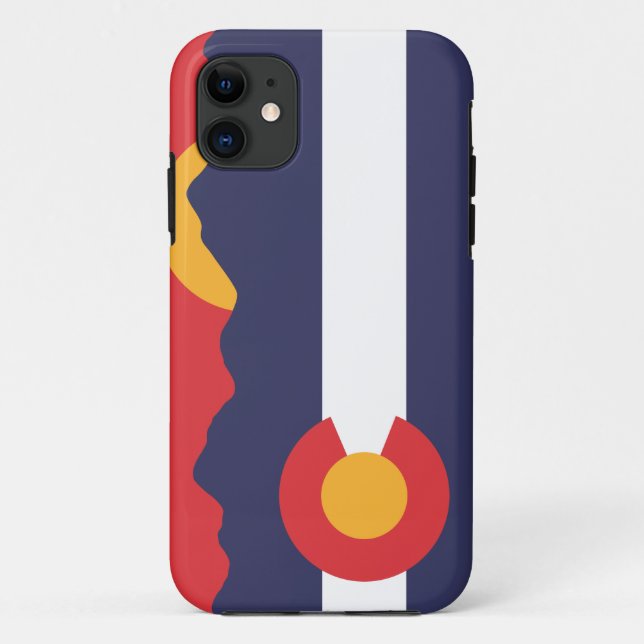 Colorado Mountain Sunset & Flag Case (Back)