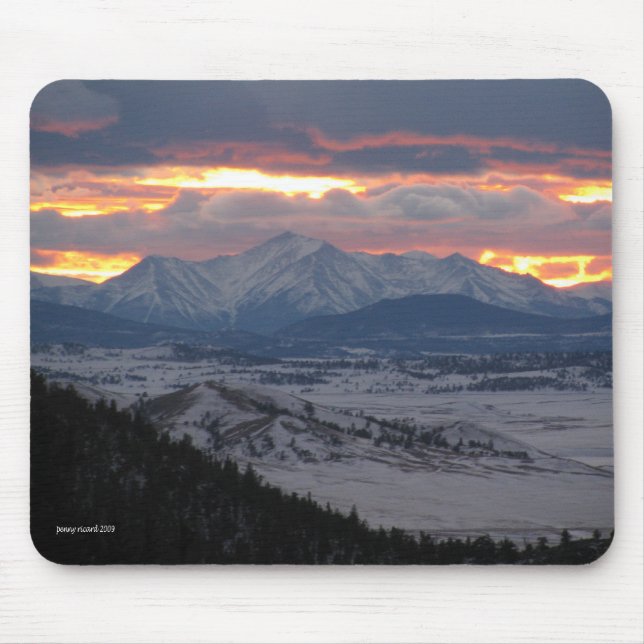 Colorado Mountain Sunset Mousepad (Front)