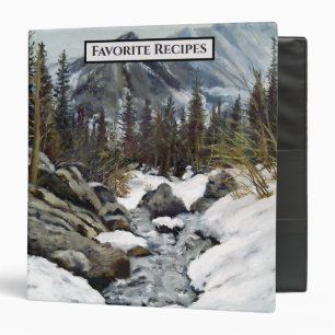 Colorado Mountain with Snow in Winter Binder