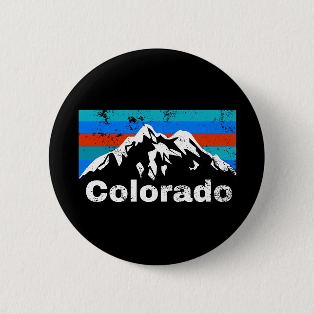 Colorado Mountains 2 Inch Round Button (Front)