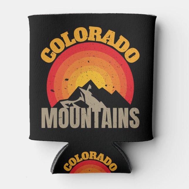Colorado Mountains Can Cooler (Front)