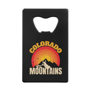 Colorado Mountains Credit Card Bottle Opener